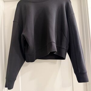 Calia Soft Scuba Crewneck in Dark Gray